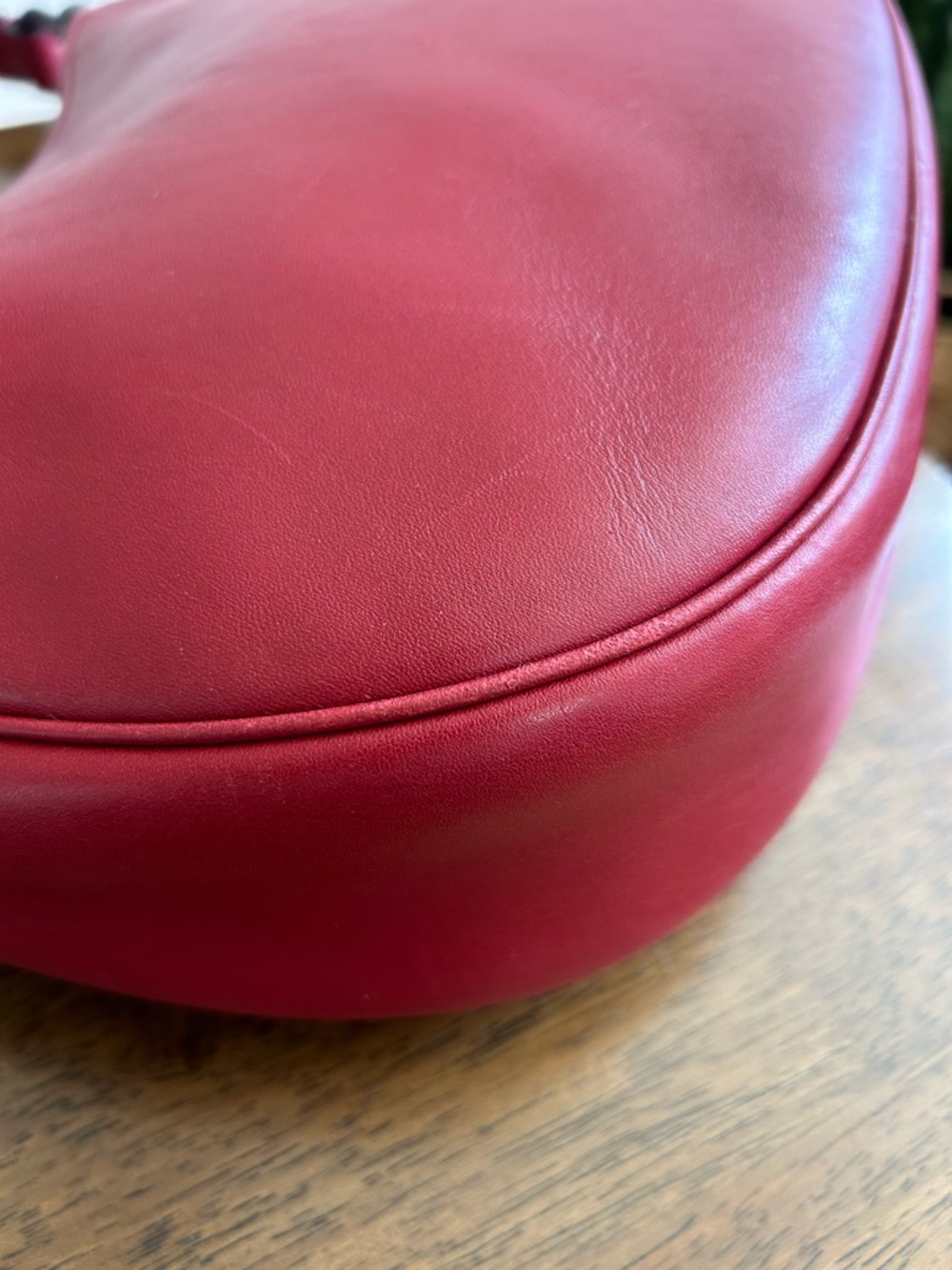 COACH Glove-tanned Leather Mae Nomad Crossbody/Hobo
'Cherry' Red - Picture 11 of 17